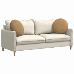 Coussins de siège 2 pcs Marron Ø50 x 19 cm Velours 552978552978