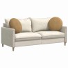 Coussins de siège 2 pcs Marron Ø50 x 19 cm Velours 552978552978