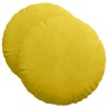 Coussins de siège 2 pcs Jaune Ø50 x 19 cm Velours 552979552979
