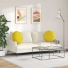 Coussins de siège 2 pcs Jaune Ø50 x 19 cm Velours 552979552979