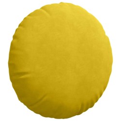 Coussins de siège 2 pcs Jaune Ø50 x 19 cm Velours 552979552979