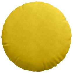 Coussins de siège 2 pcs Jaune Ø50 x 19 cm Velours 552979552979
