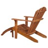 Chaise de jardin Adirondack et repose-pied Bois d'acacia massif 552985552985