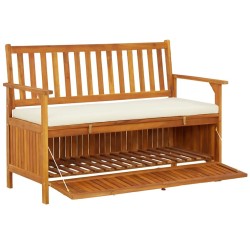 Banc de rangement de jardin Bois d'acacia solide 120x63x84 cm 552988552988