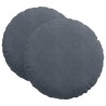 Coussins de siège 2 pcs Gris foncé Ø 40 x 13 cm Velours 552989552989