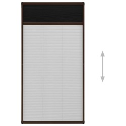 Moustiquaire plissée pour fenêtre Aluminium Marron 80x160 cm 552990552990