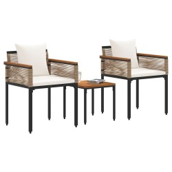 Ensemble de meubles d'extérieur Beige et blanc crème polyrotin 552991552991