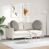 Coussins de siège 2 pcs Taupe Ø60 x 21 cm tissu 552992552992