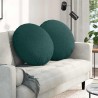 Coussins de siège 2 pcs Vert foncé Ø60 x 21 cm tissu 552993552993