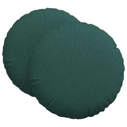 Coussins de siège 2 pcs Vert foncé Ø60 x 21 cm tissu 552993552993