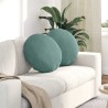 Coussins de siège 2 pcs Vert Mer Ø50 x 19 cm Velours 552997552997