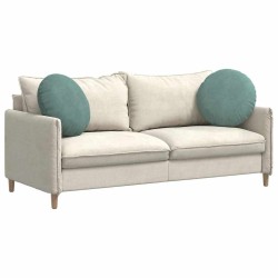 Coussins de siège 2 pcs Vert Mer Ø50 x 19 cm Velours 552997552997