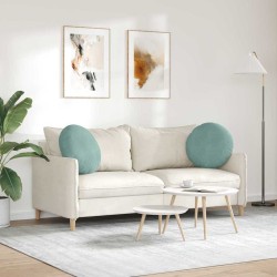Coussins de siège 2 pcs Vert Mer Ø50 x 19 cm Velours 552997552997
