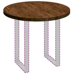 Plateau de table Marron foncé Ø 90 x 4 cm Bois de chêne massif 552998552998