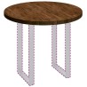 Plateau de table Marron foncé Ø 90 x 4 cm Bois de chêne massif 552998552998