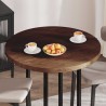 Plateau de table Marron foncé Ø 90 x 4 cm Bois de chêne massif 552998552998