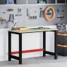 Cadre de banc de travail Métal 120x57x79 cm Noir et rouge 553000553000