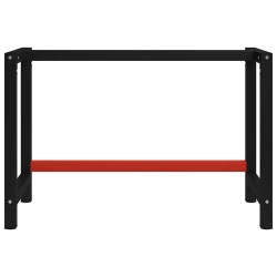 Cadre de banc de travail Métal 120x57x79 cm Noir et rouge 553000553000