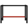 Cadre de banc de travail Métal 120x57x79 cm Noir et rouge 553000553000