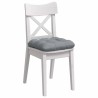 Coussins de siège 4 pcs Gris clair 40 x 40 x 12 cm tissu 553001553001
