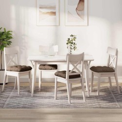 Coussins de siège 4 pcs Marron 40 x 40 x 12 cm tissu 553004553004