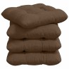 Coussins de siège 4 pcs Marron 40 x 40 x 12 cm tissu 553004553004