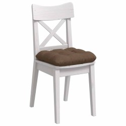 Coussins de siège 4 pcs Marron 40 x 40 x 12 cm tissu 553004553004