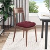 Coussins de siège 4 pcs Bordeaux 40 x 40 x 12 cm tissu 553005553005