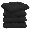 Coussins de siège 4 pcs Noir 40 x 40 x 12 cm tissu 553006553006