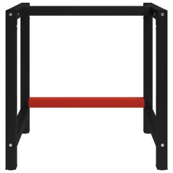 Cadre de banc de travail Métal 80x57x79 cm Noir et rouge 553009553009