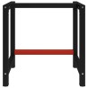 Cadre de banc de travail Métal 80x57x79 cm Noir et rouge 553009553009