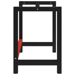 Cadre de banc de travail Métal 80x57x79 cm Noir et rouge 553009553009