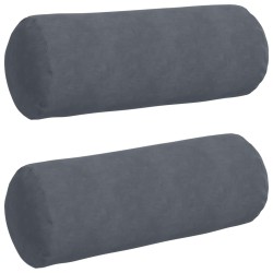 Coussins d'accent 2 pcs Gris foncé Ø 25 x 70 cm 553014553014