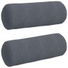 Coussins d'accent 2 pcs Gris foncé Ø 25 x 70 cm 553014553014