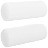 Coussins d'accent 2 pcs Blanc Ø 25 x 70 cm tissu 553016553016