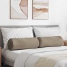 Coussins d'accent 2 pcs Taupe Ø 25 x 70 cm Tissu en microfibre 553017553017