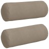 Coussins d'accent 2 pcs Taupe Ø 25 x 70 cm Tissu en microfibre 553017553017