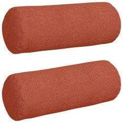 Coussins d'accent 2 pcs Rouge orange Ø 25 x 70 cm 553022553022