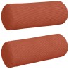 Coussins d'accent 2 pcs Rouge orange Ø 25 x 70 cm 553022553022