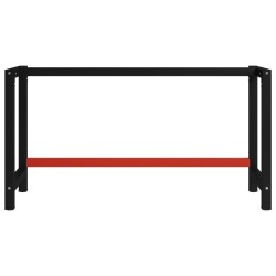 Cadre de banc de travail Métal 150x57x79 cm Noir et rouge 553023553023