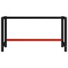 Cadre de banc de travail Métal 150x57x79 cm Noir et rouge 553023553023