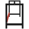 Cadre de banc de travail Métal 150x57x79 cm Noir et rouge 553023553023