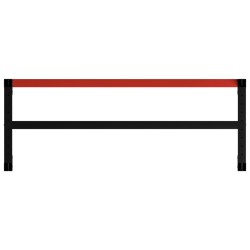 Cadre de banc de travail Métal 150x57x79 cm Noir et rouge 553023553023