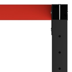 Cadre de banc de travail Métal 150x57x79 cm Noir et rouge 553023553023