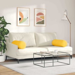 Coussins d'accent 2 pcs Jaune clair Ø 25 x 70 cm 553024553024