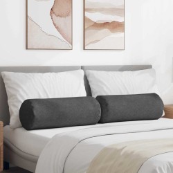 Coussins d'accent 2 pcs Gris foncé Ø 25 x 70 cm 553028553028