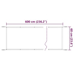 Auvent vertical Bleu 60x600 cm Tissu oxford 553032553032