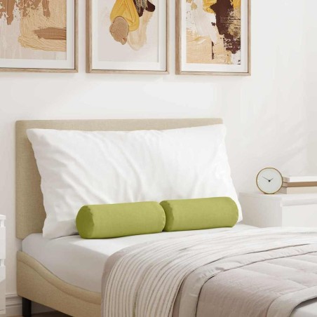 Coussins d'accent 2 pcs Vert clair Ø 15 x 40 cm tissu 553036553036