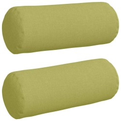 Coussins d'accent 2 pcs Vert clair Ø 15 x 40 cm tissu 553036553036
