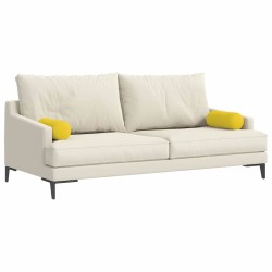 Coussins d'accent 2 pcs Jaune clair Ø 15 x 40 cm tissu 553037553037